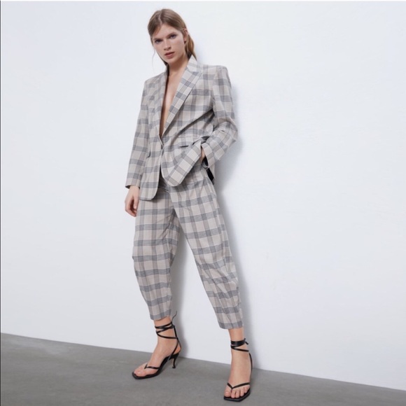 Zara Plaid Pants - Picture 3 of 9